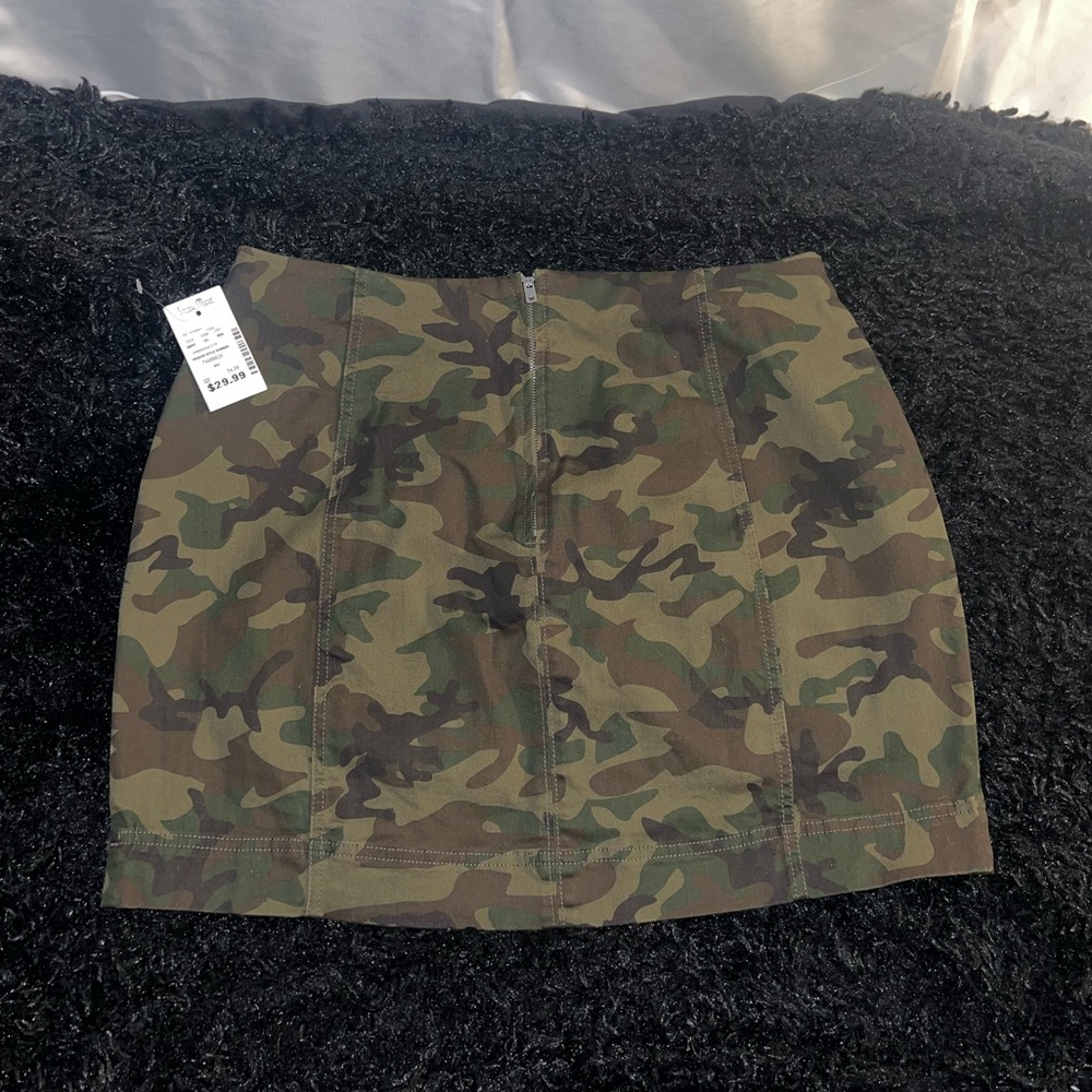 love, Fire | NWT Camouflage Jean Skirt